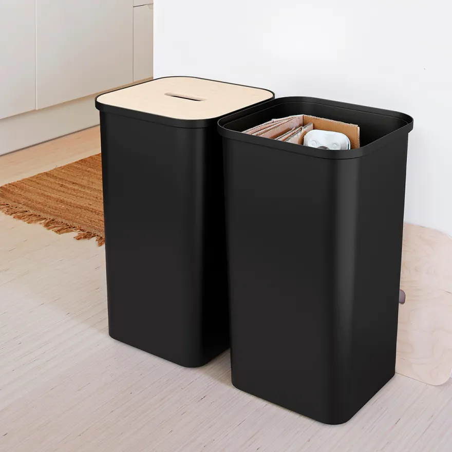 Smartstore Collect 53 liters plastbeholder med låg - Sort