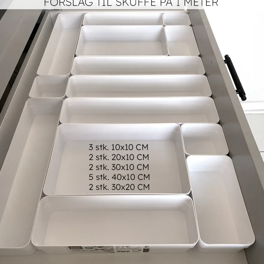 SmartStore Skuffekasse 30x10 cm. WHITE