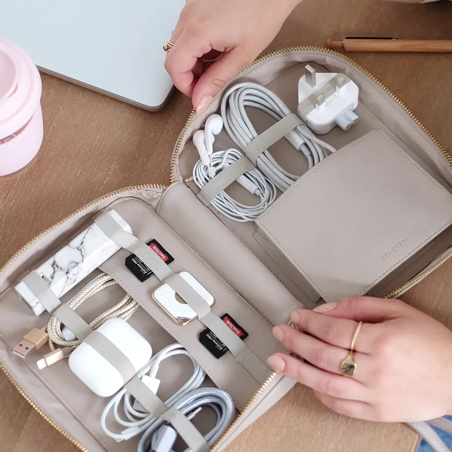 Stackers - Cable Tidy, Taupe
