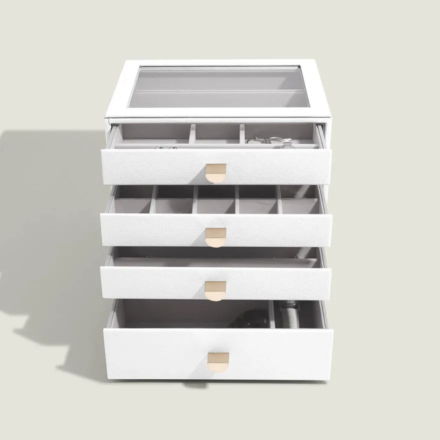 Stackers LUX smykkeskrin - CLASSIC, PEBBLEWHITE - 4 skuffer
