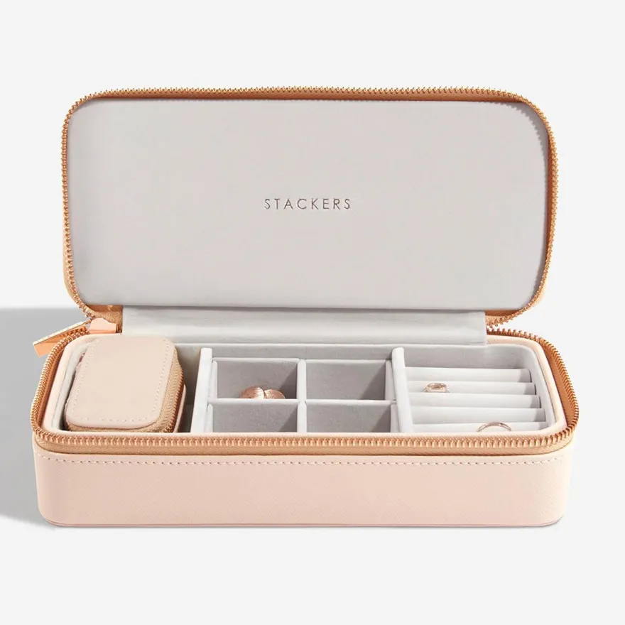 Stackers Rejsesmykkeskrin - LARGE, Blush Pink