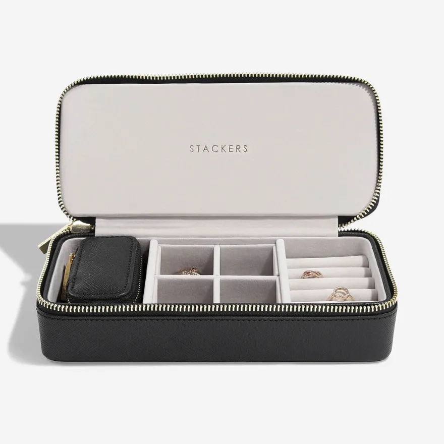 Stackers Rejsesmykkeskrin - LARGE, Sort