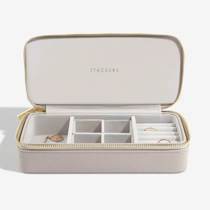 Stackers Rejsesmykkeskrin - LARGE, Taupe