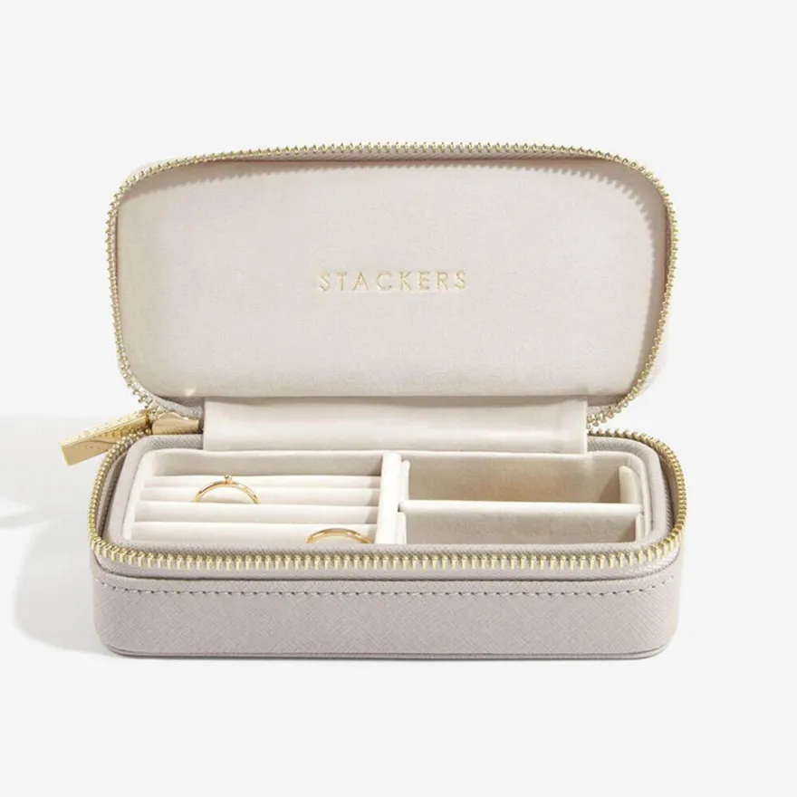 Stackers Rejsesmykkeskrin - Medium, TAUPE