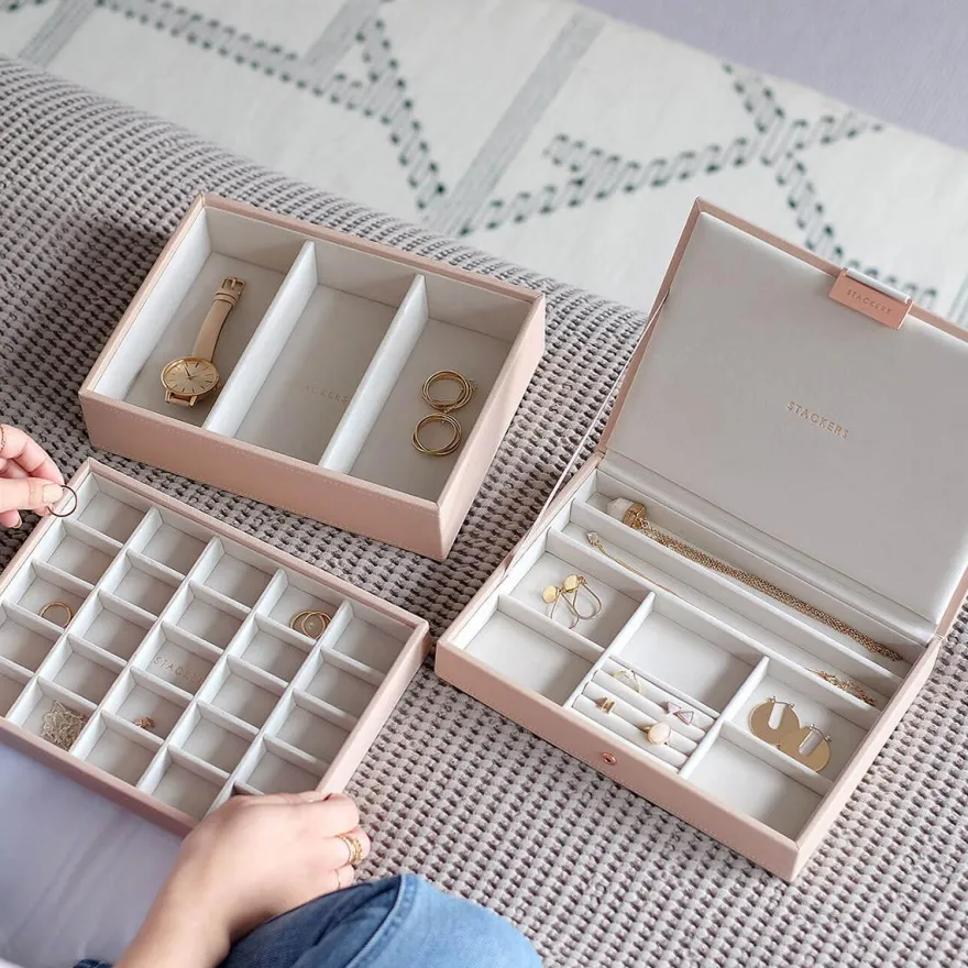 Stackers smykkeskrin - CLASSIC, Blush Pink sæt af 3 stk.