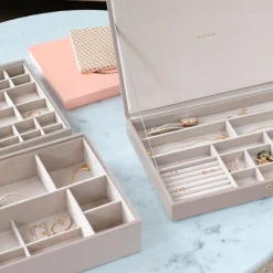 Stackers smykkeskrin - SUPERSIZE, Taupe sæt af 3 stk.