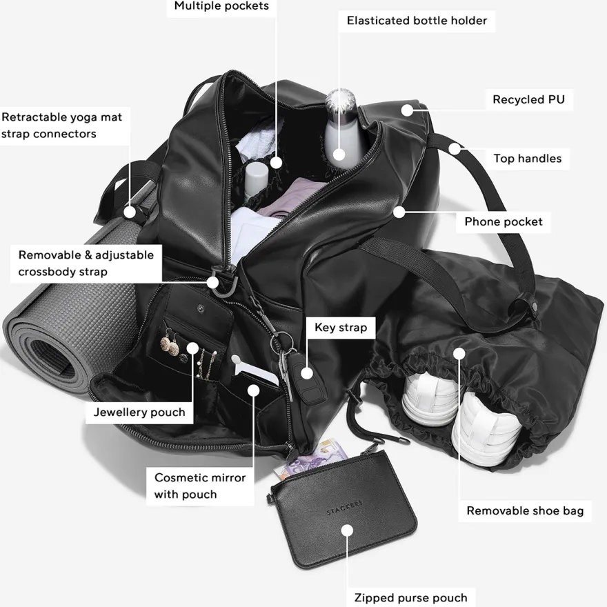 Stackers Træningstaske - Wellness Bag, Black