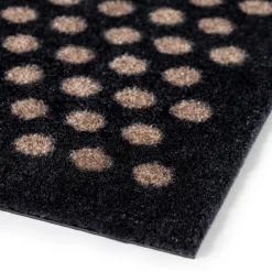 Tica Smudsmåtte - 67x120 cm. - DOTS. Sort/Sand