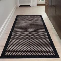 Tica smudsmåtte 90x200 cm. Dots Sort/Sand