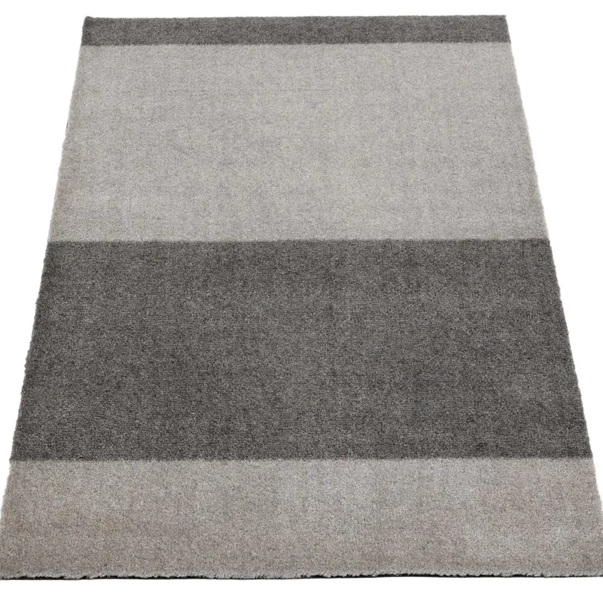 Tica smudsmåtte 60x90 cm. Grå Striber