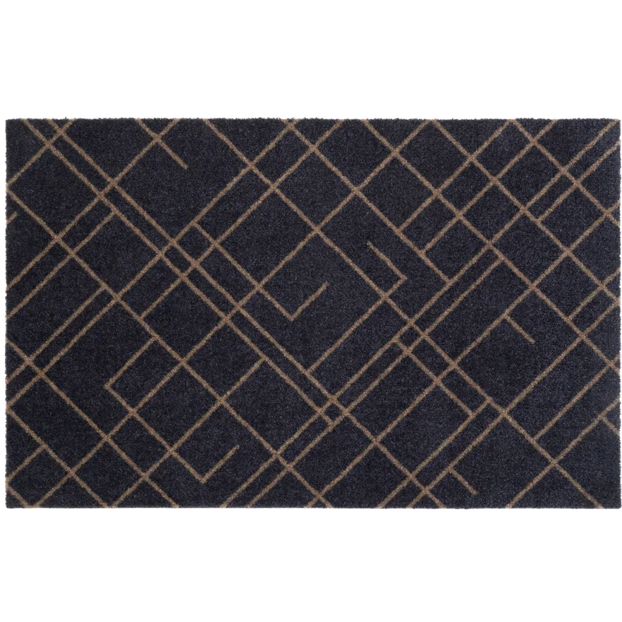 Tica Smudsmåtte - 60x90 cm. Lines - Gråblå/Sand