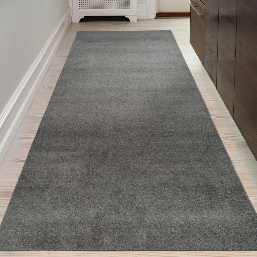 Tica Smudsmåtte - 100x300 cm. STEELGREY - Unicolor