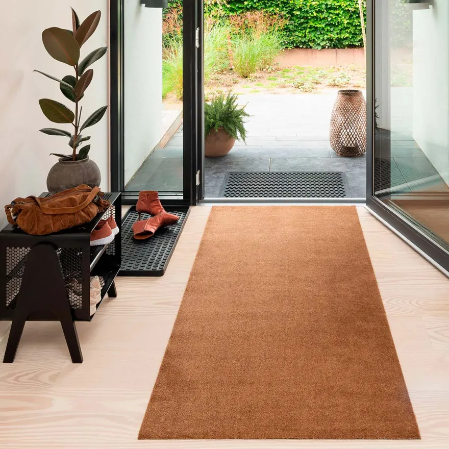 Tica smudsmåtte 90x200 cm. - Unicolor Cognac