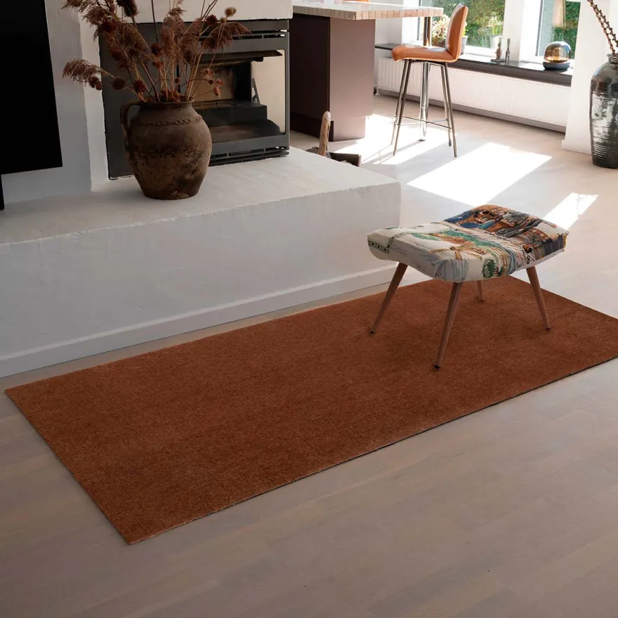 Tica smudsmåtte 90x200 cm. - Unicolor Cognac