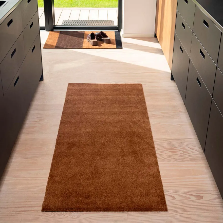Tica smudsmåtte 90x200 cm. - Unicolor Cognac
