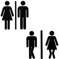 Toilet piktogram - Vælg mellem to udgaver