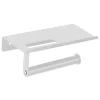 Toiletrulleholder med hylde - Walli, Hvid