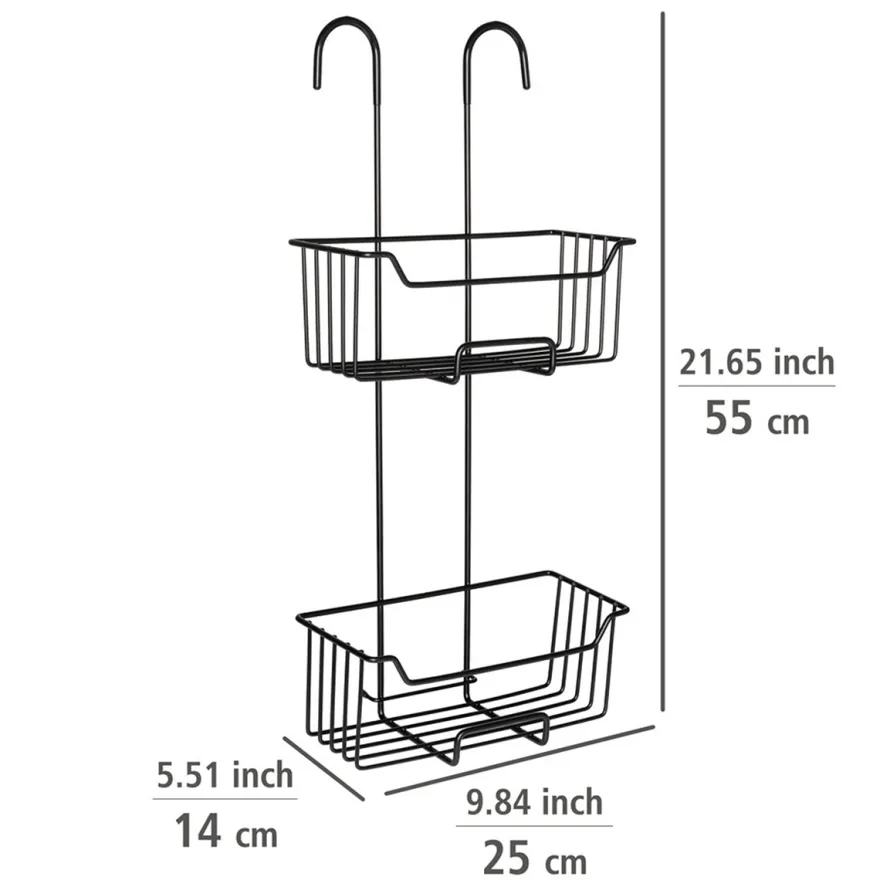 Trådkurv til at sætte over Blandingsbatteri - Milo, SORT - 2 hylder