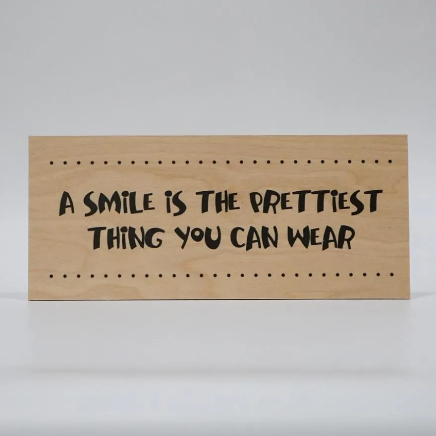 Treviso Design træskilt - A smile