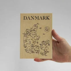 Treviso Design træskilt - Danmarkskort