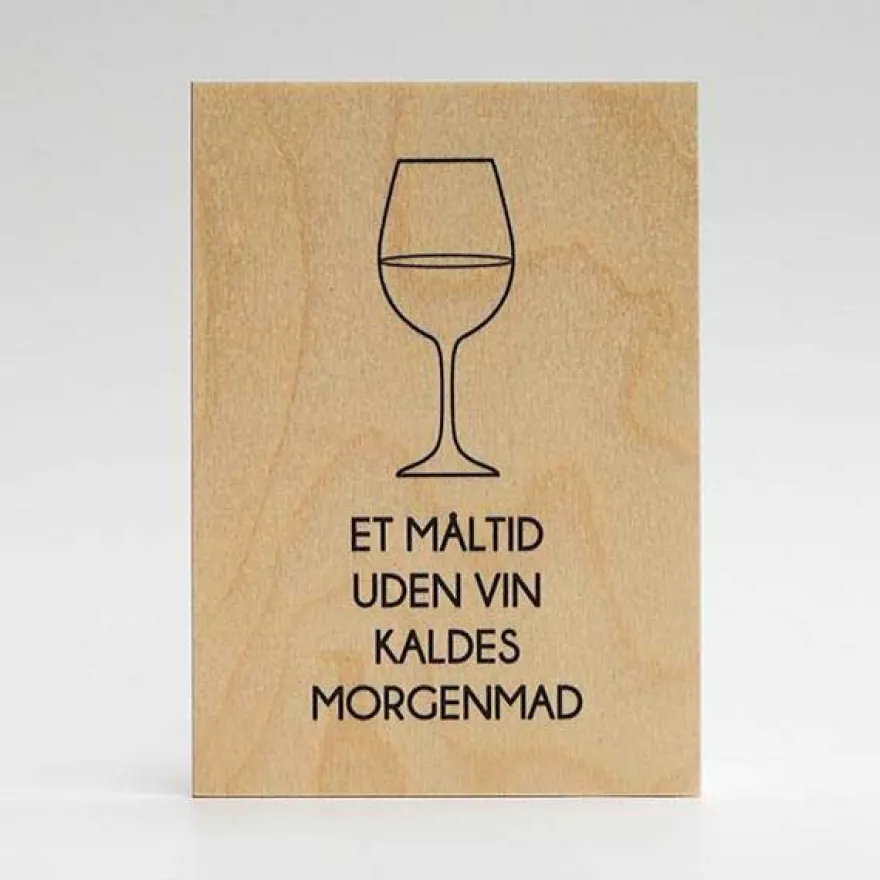 Treviso Design træskilt - Et måltid uden vin