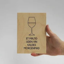 Treviso Design træskilt - Et måltid uden vin