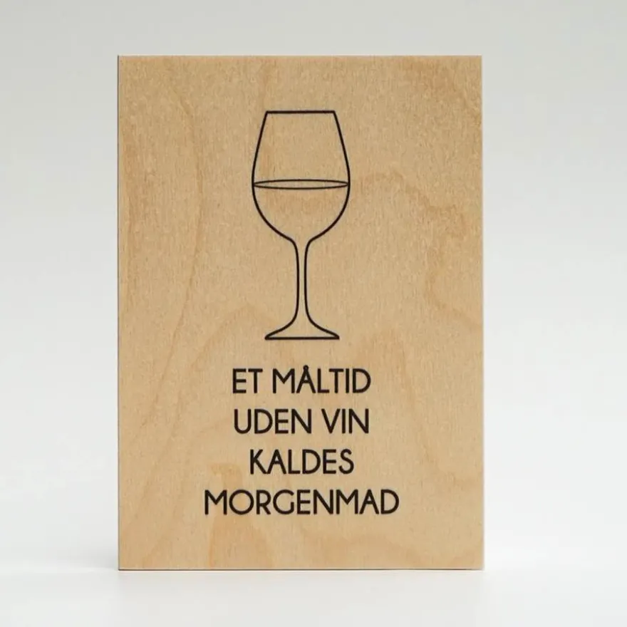 Treviso Design træskilt - Et måltid uden vin