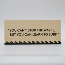 Treviso Design træskilt - Learn to surf
