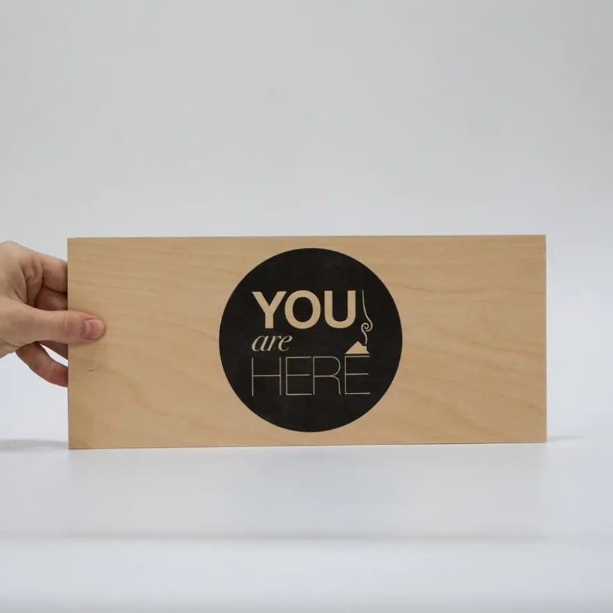 Treviso Design træskilt - You are here