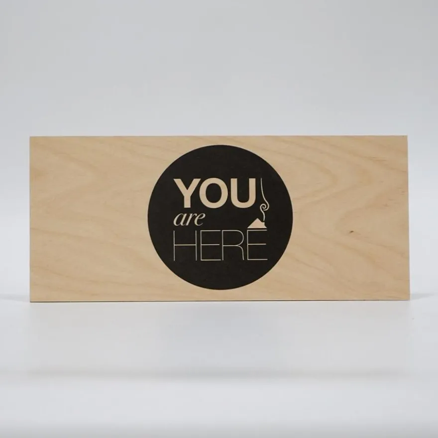 Treviso Design træskilt - You are here