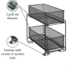 Udtræksstativ med 2 trådkurve - Gioma - Sort