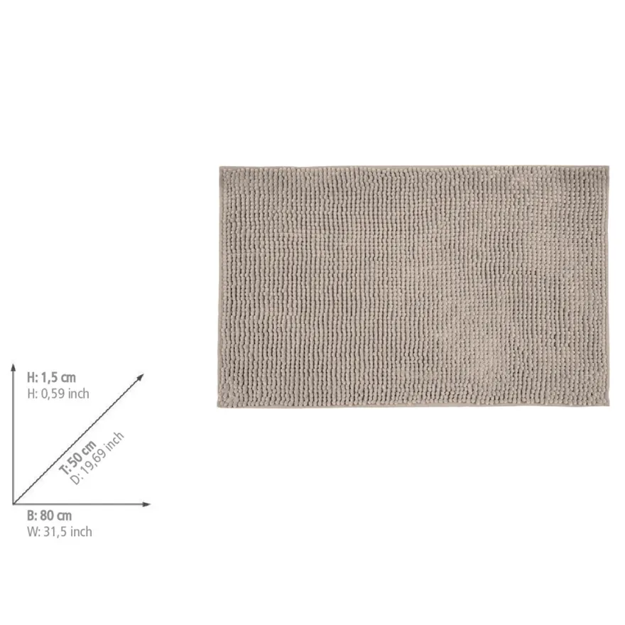Wenko Allstar Chenille Bademåtte - Beige (50x80 cm)