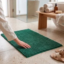 Wenko Allstar Chenille Bademåtte - Grøn - 50x80 cm