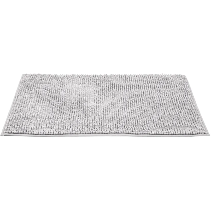 Wenko Allstar Chenille Bademåtte - Lysegrå, 50x80 cm