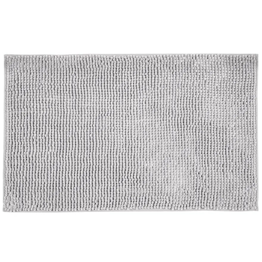 Wenko Allstar Chenille Bademåtte - Lysegrå, 50x80 cm