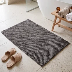 Wenko Allstar Chenille Bademåtte 50x80 cm - Antracitgrå