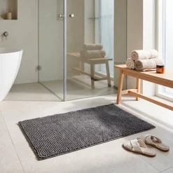 Wenko Allstar Chenille Bademåtte 50x80 cm - Antracitgrå