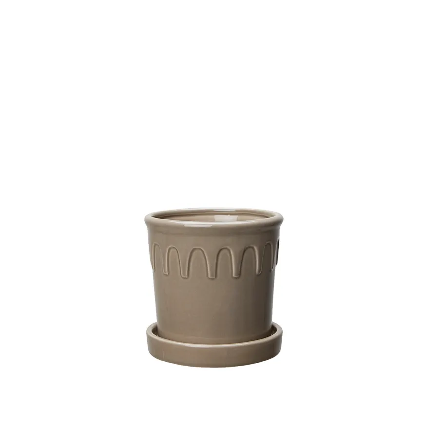 Wikholm LYKKE urtepotteskjulere - Taupe, sæt med 3 stk.