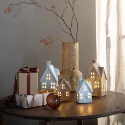 Wikholm Lyshuse med LED - Sæt med 2 stk. - Beige Melange