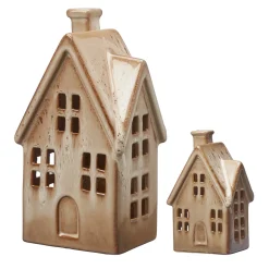 Wikholm Lyshuse med LED - Sæt med 2 stk. - Beige Melange