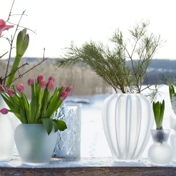 Wikholm Vase til Hyacinter - Frosted, Riffle - SMALL