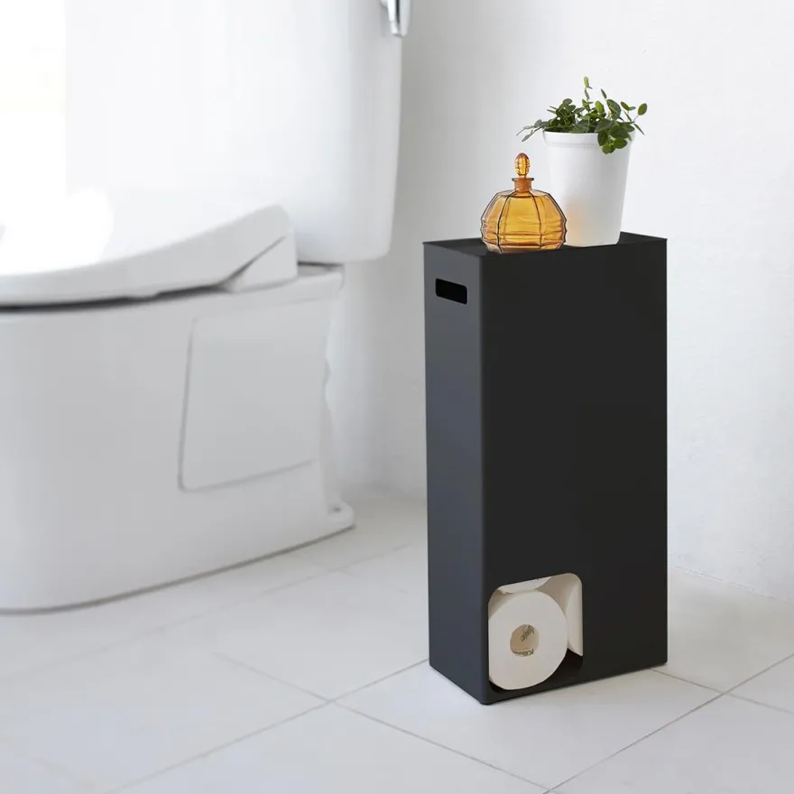 Yamazaki Beholder til toiletpapir, lille til 8 ruller - Sort