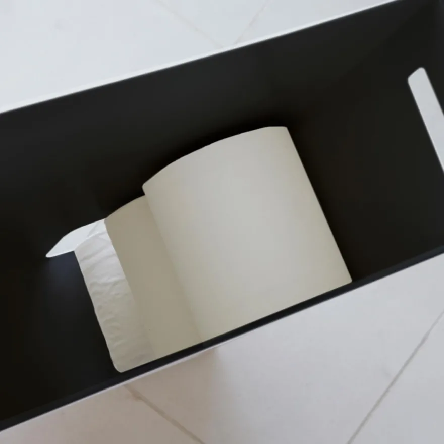 Yamazaki Beholder til toiletpapir, lille til 8 ruller - Sort