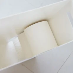 Yamazaki Beholder til toiletpapir, stor til 12 ruller, Hvid