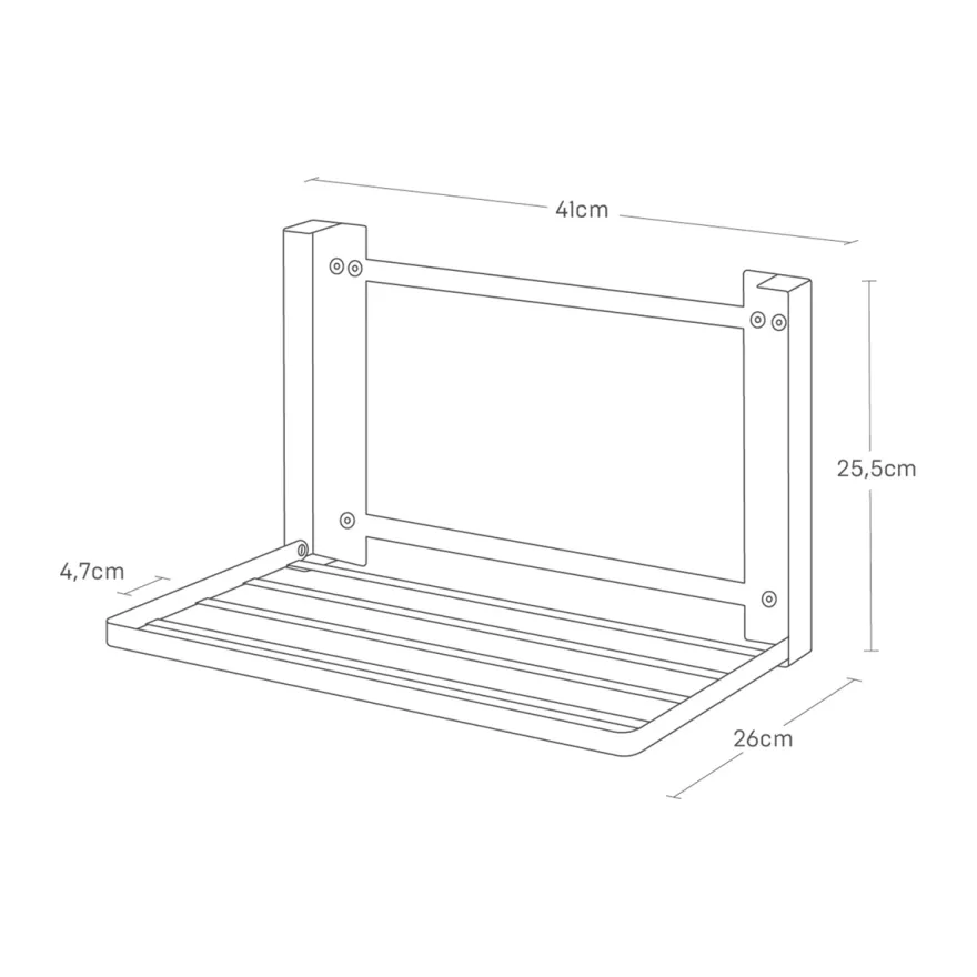 Yamazaki foldbar hylde/tørrestativ - Hvid