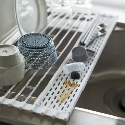 Yamazaki foldbar tørremåtte til opvask - Hvid