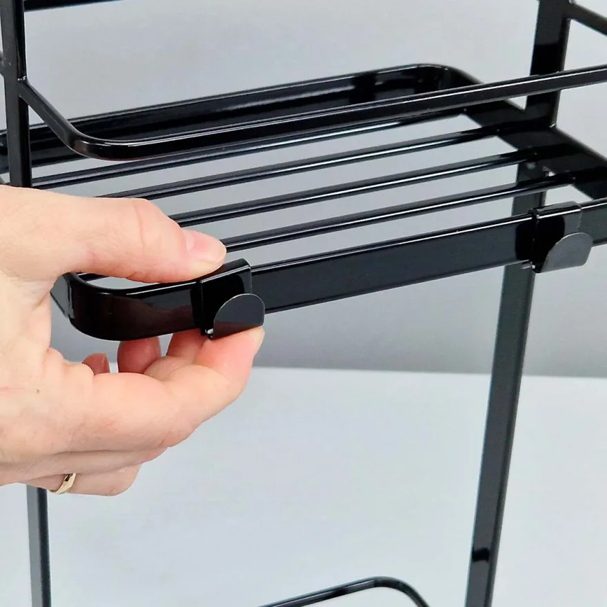 Yamazaki Hylde til badeværelset - Tower Rack, sort