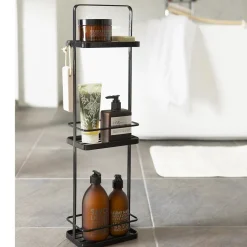 Yamazaki Hylde til badeværelset - Tower Rack, sort