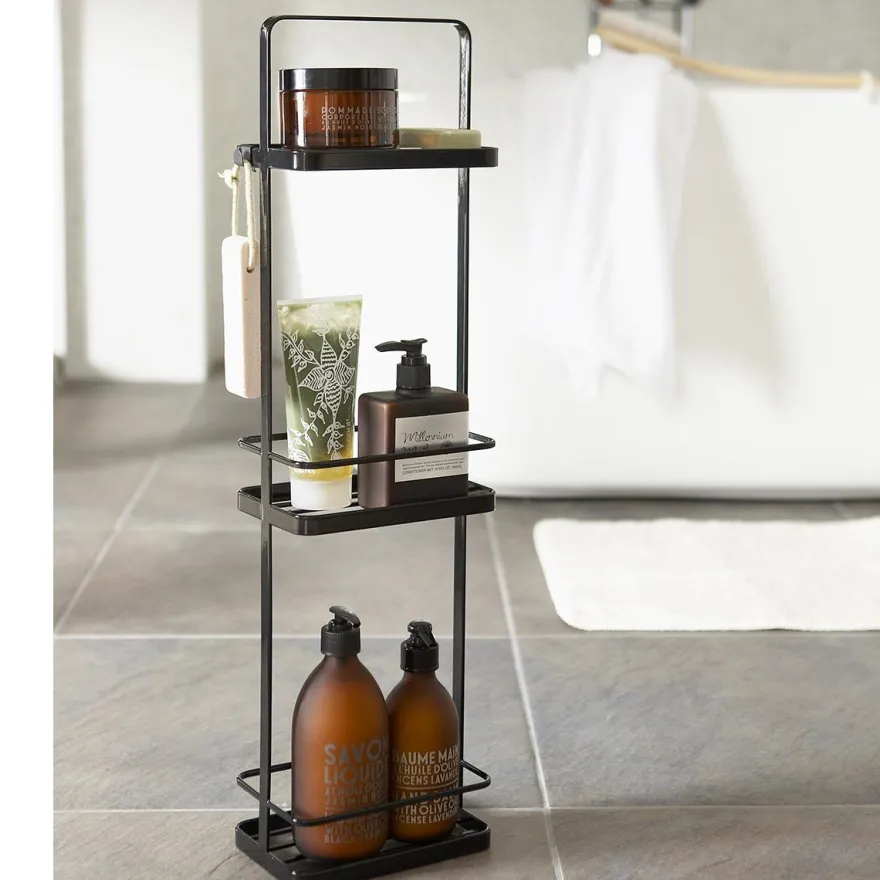 Yamazaki Hylde til badeværelset - Tower Rack, sort