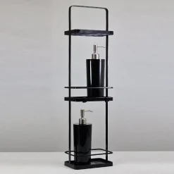 Yamazaki Hylde til badeværelset - Tower Rack, sort